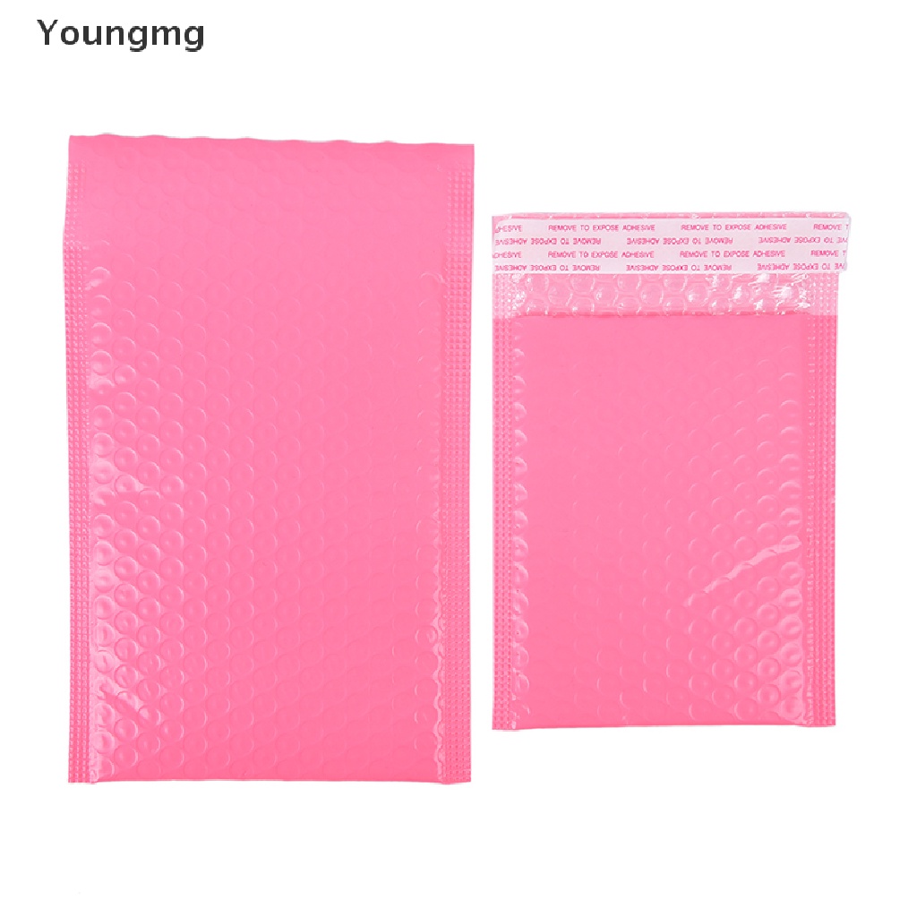 Set 10 túi bong bóng màu hồng bằng nhựa có đệm đóng gói hàng hóa VN