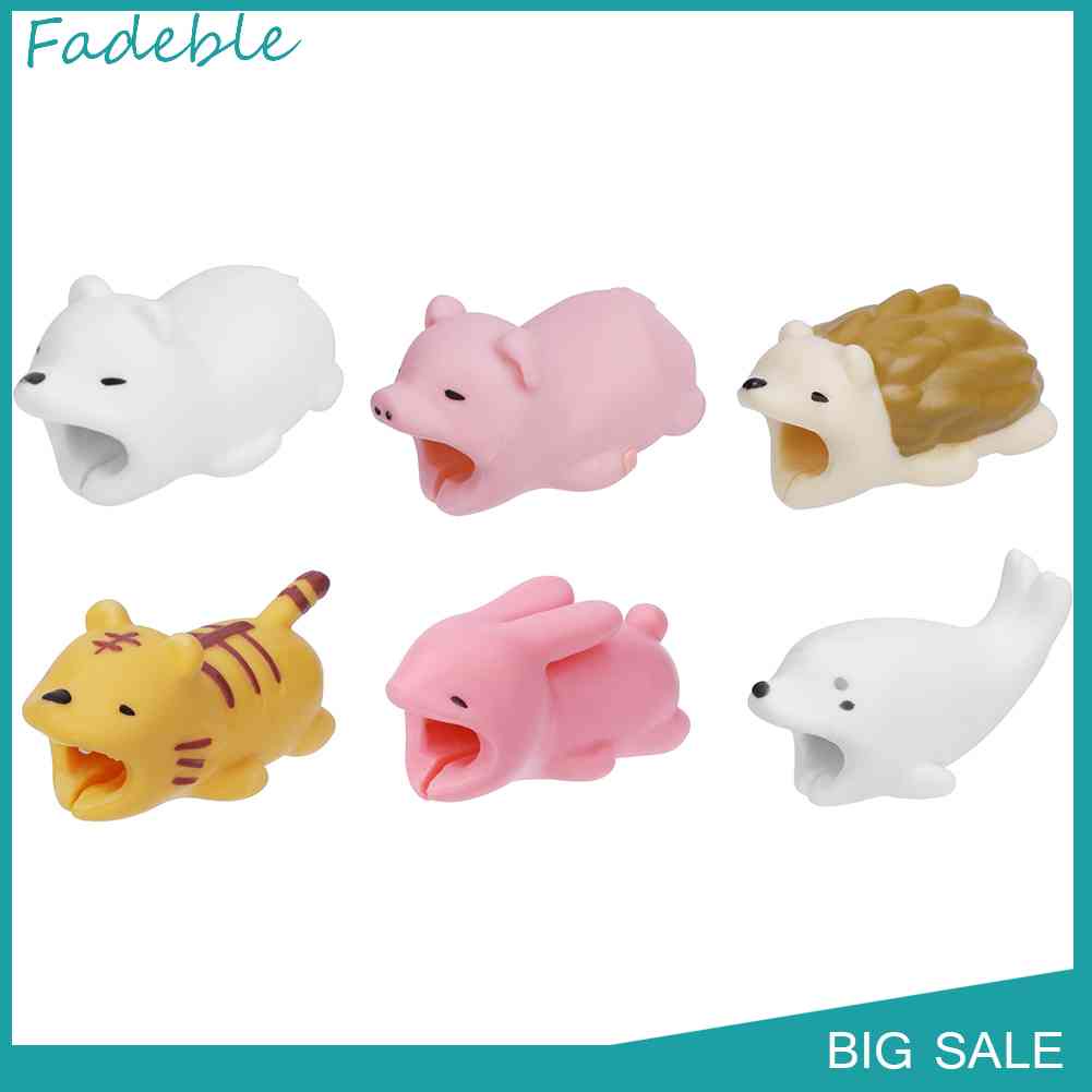 Phụ Kiện Bảo Vệ Dây Cáp Sạc USB Hình Thú Đáng Yêu Bằng Nhựa PVC