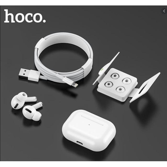 Tai Nghe Bluetooth Airpod Hoco DES08 - Chính Hãng - Đổi Tên, Định Vị, Sạc Ko Dây - Bảo Hành 6 Tháng