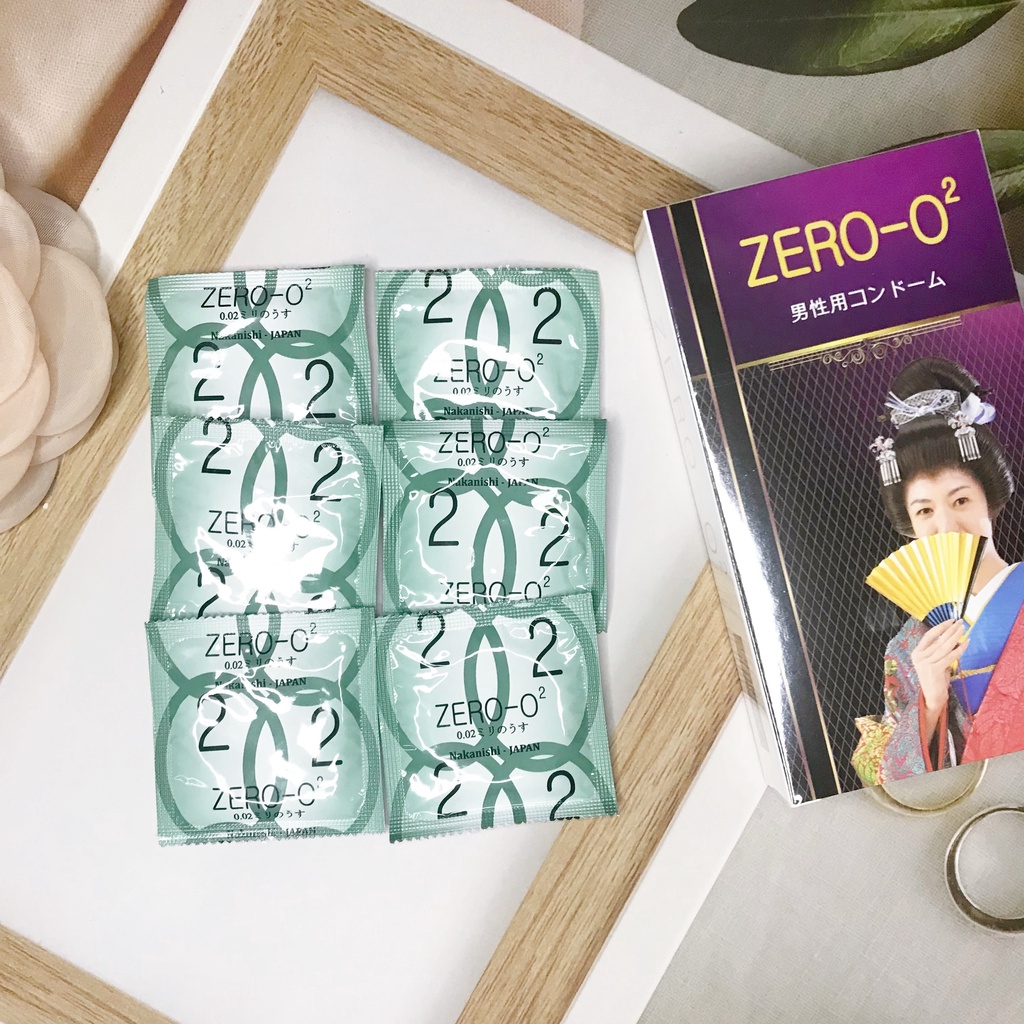 Bao cao su siêu mỏng kéo dài Nhật Bản ZeRo O2  hộp 12 chiếc