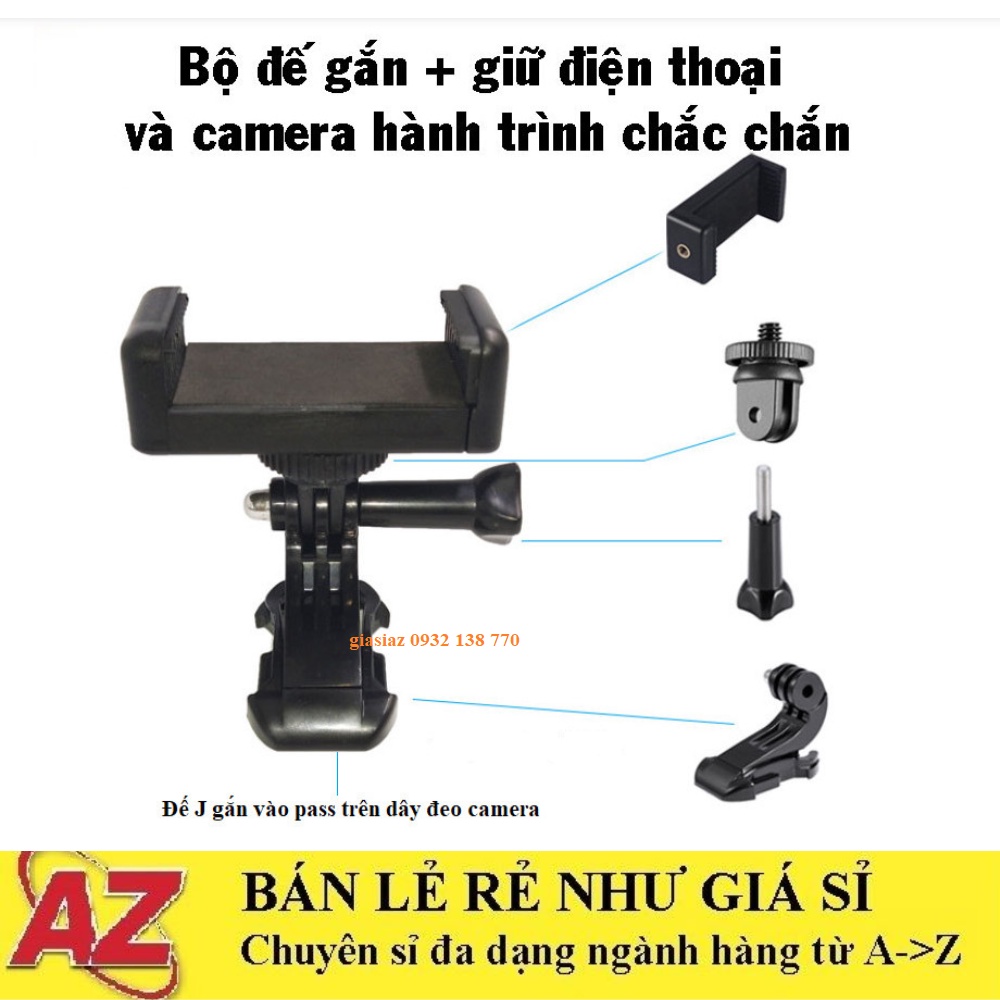 Bộ Phụ Kiện 4 Món Gắn Điện Thoại Vào Dây Đeo Ngực Để Quay Phim
