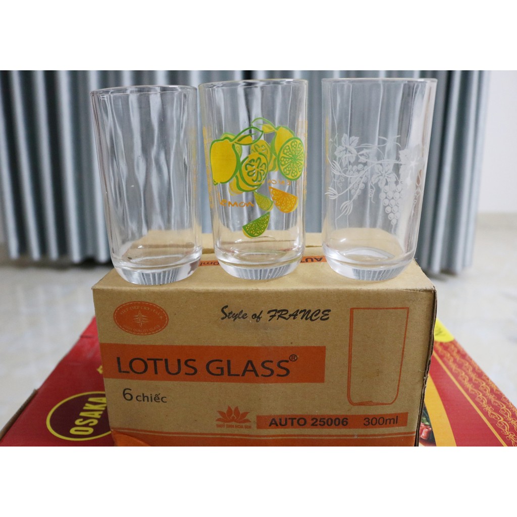Bộ 6 Cốc Thủy Tinh Việt Tiệp Uống Sinh Tố 300ml