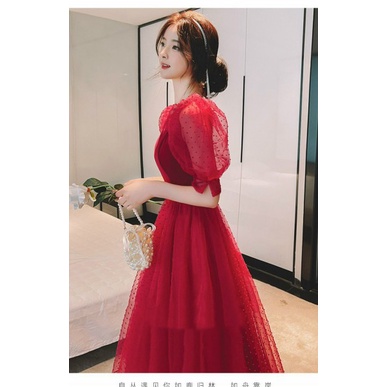 (FREE SHIP) ĐẦM LƯỚI BI TAY LỠ CÁCH ĐIỆU DỰ TIỆC CÔNG CHÚA CỰC XINH HHP