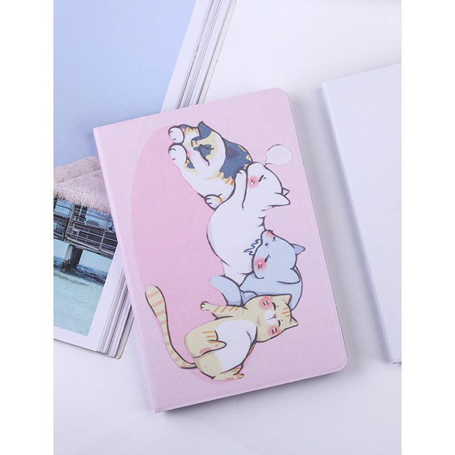 Ốp iPad, Bao Da iPad Hình mèo nằm chibi