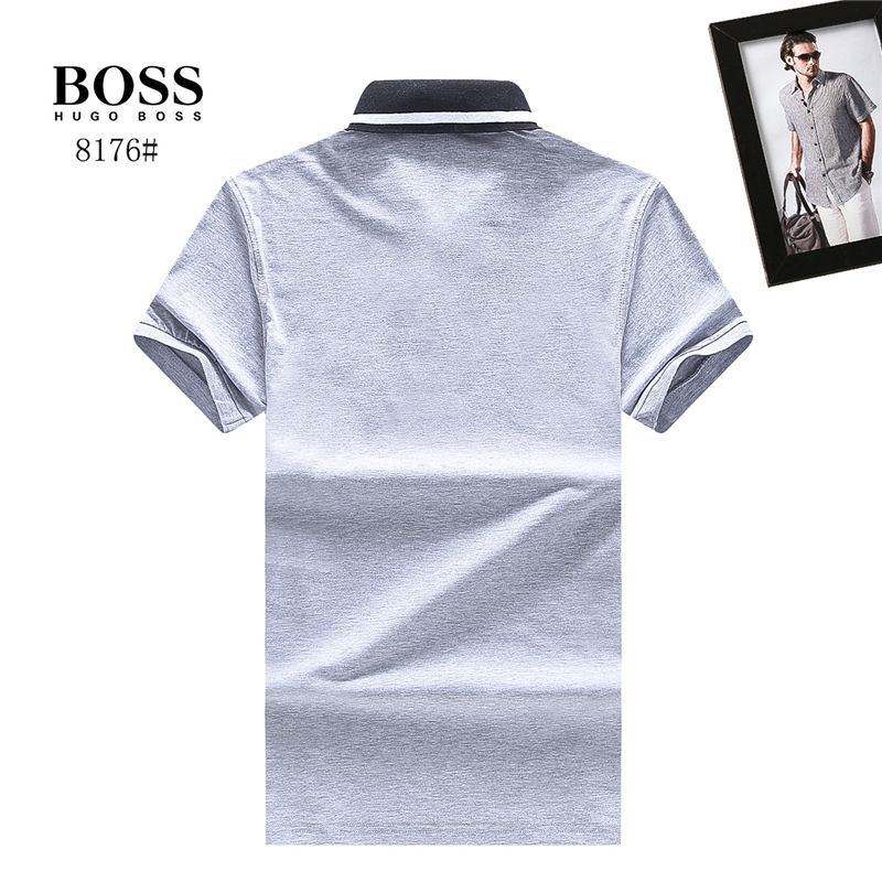 Hugo Boss áo polo Ngắn Tay Thêu Họa Tiết Thời Trang Mùa Hè Cho Nam