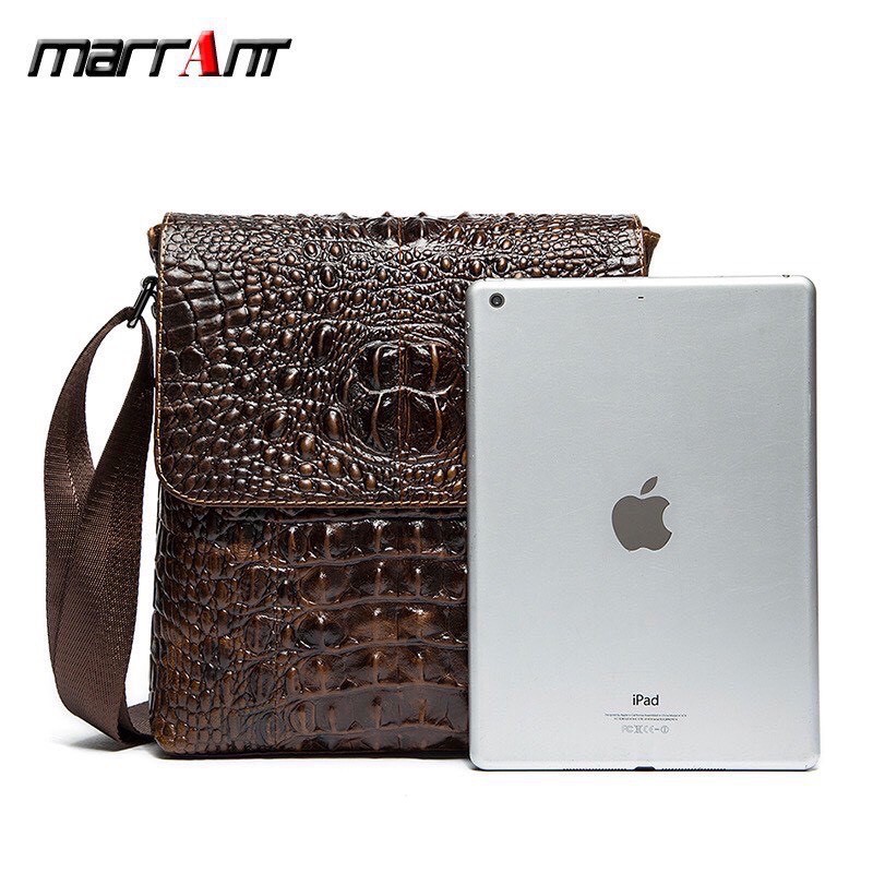 Túi đeo chéo nam da cá sấu 100% T28 28x24x5.5cm bảo hành 12 tháng  DIENMAYPICO