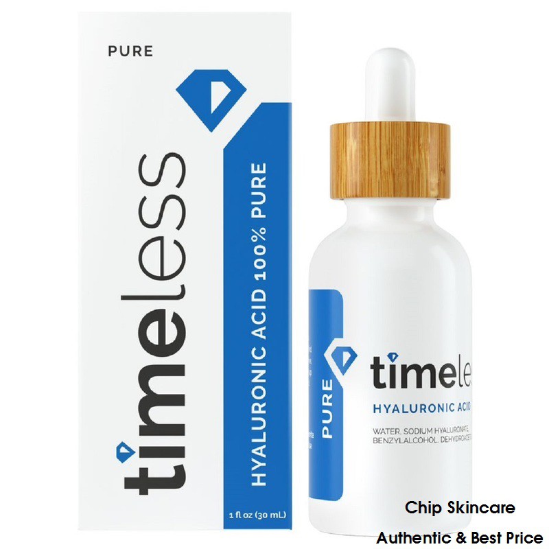 Cấp Nước Chuyên Sâu Serum Timeless Hyaluronic Acid 100% Pure 30ml/60ml Chip Skincare