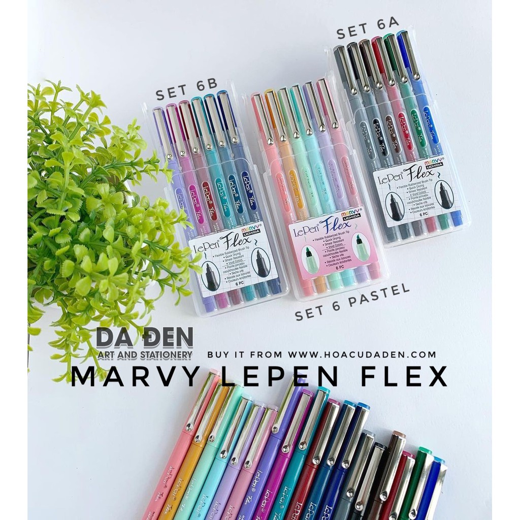 [DA ĐEN] Bút LePen Flex Đầu Brush Marvy 4800