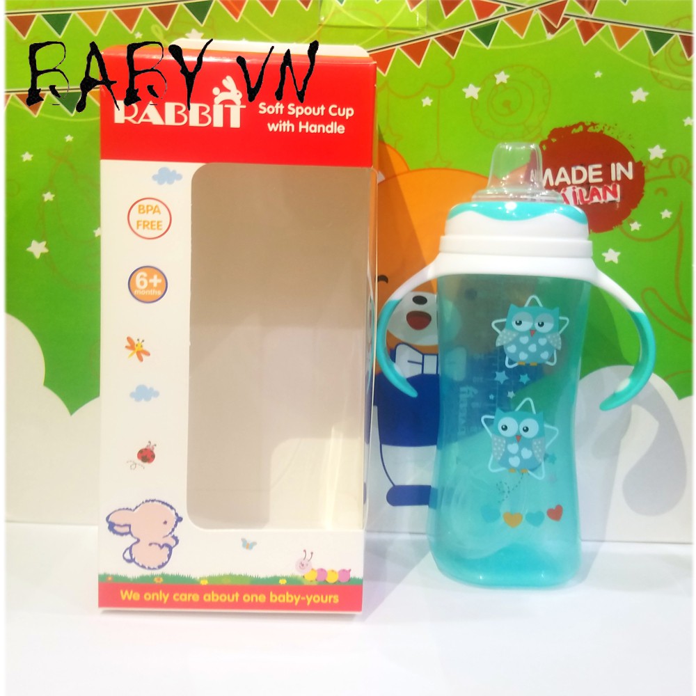 Bình nước cho bé , Bình sữa cho bé , Bình nước và sữa có quai hai núm Babyvn 360ml , HC319