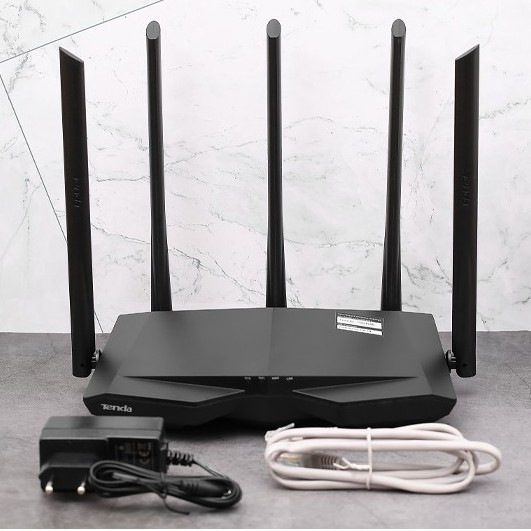 Bộ Phát Sóng Wifi Router Chuẩn AC1200 Tenda AC7 Đen