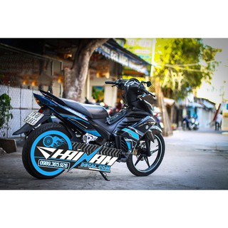 Tem trùm exciter 135 xanh đen