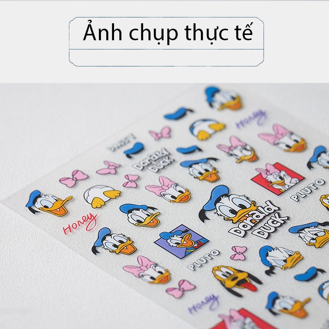 Sticker nail hoạt hình trang trí móng