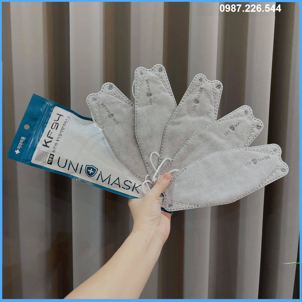 1 thùng khẩu trang KF94 4 Lớp UNI MASK Chống Bụi Mịn Và Kháng Khuẩn Hàng Cao Cấp Hàn Quốc (300 cái)