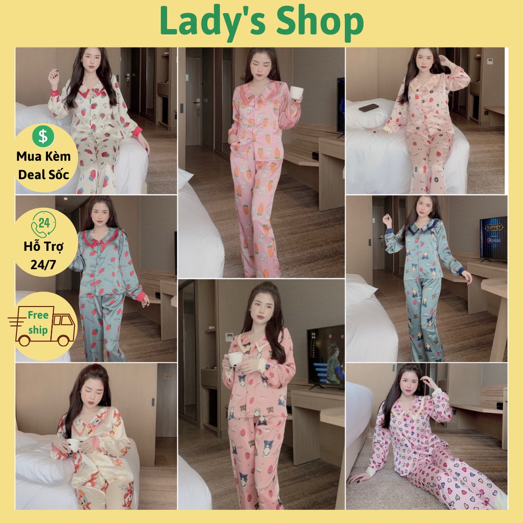 Bộ Pijama Dài Tay Hoạ Tiết Mát Lịm [HÀNG SIÊU ĐẸP] | BigBuy360 - bigbuy360.vn