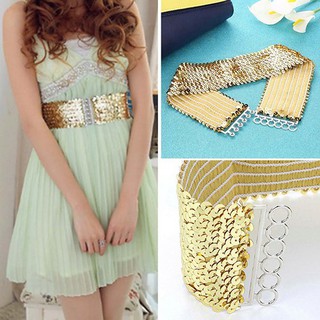Đai nịt bụng kiểu sequin lấp lánh thời trang cho nữ