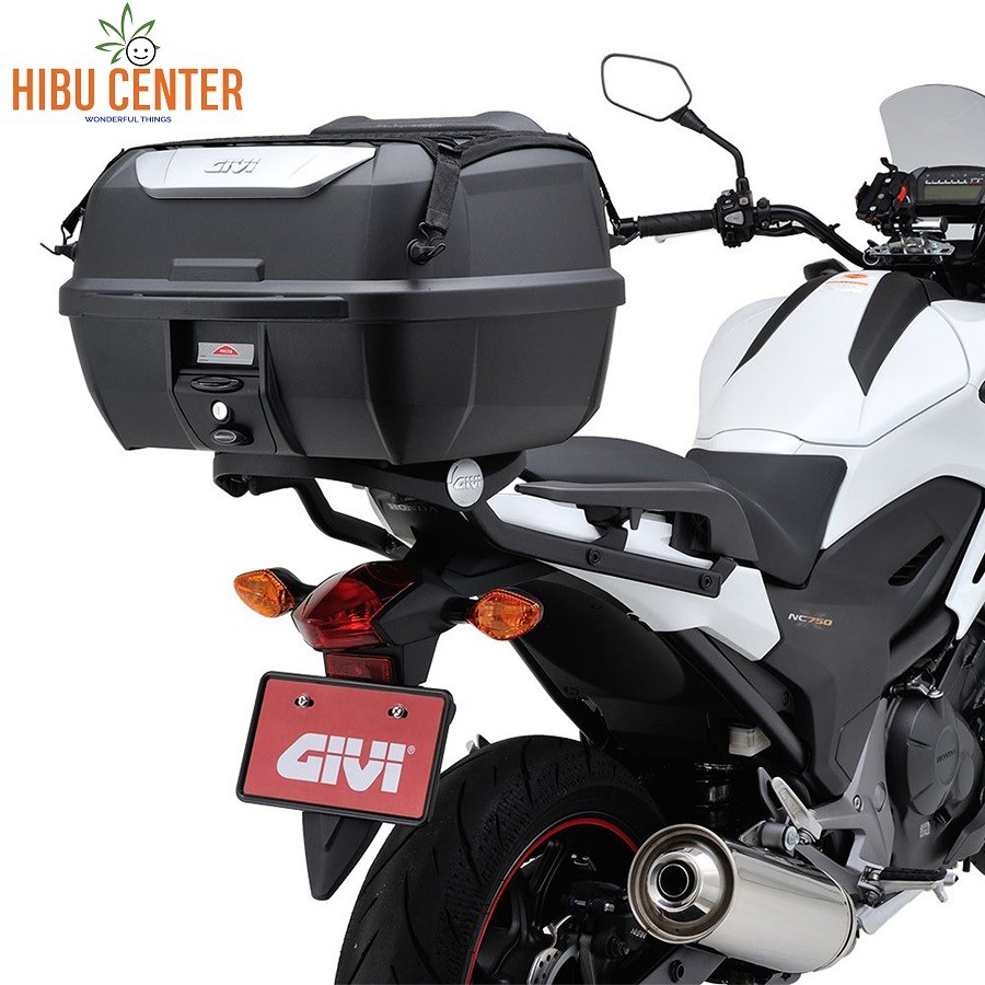 Thùng GIVI E43NTL-ADV Mulebox Gắn Sau Xe Máy Motor Màu Đen Có Phụ Kiện Đi Kèm Với Đế Đệm CHÍNH HÃNG – HBCENTER