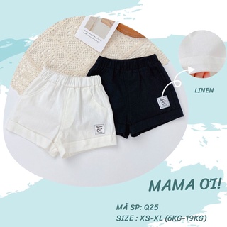 Quần đùi trẻ em, Quần short vải Linen tự nhiên, an toàn, dành cho bé 0-3y của Mama Ơi - Thời trang cho bé Q01