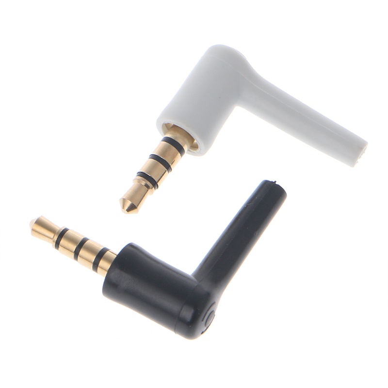 Bộ 10 Cái Cây Mạ Vàng 3 / 4 Cực 3.5mm 90° Giắc Cắm Tai Nghe Mini Chất Lượng Cao