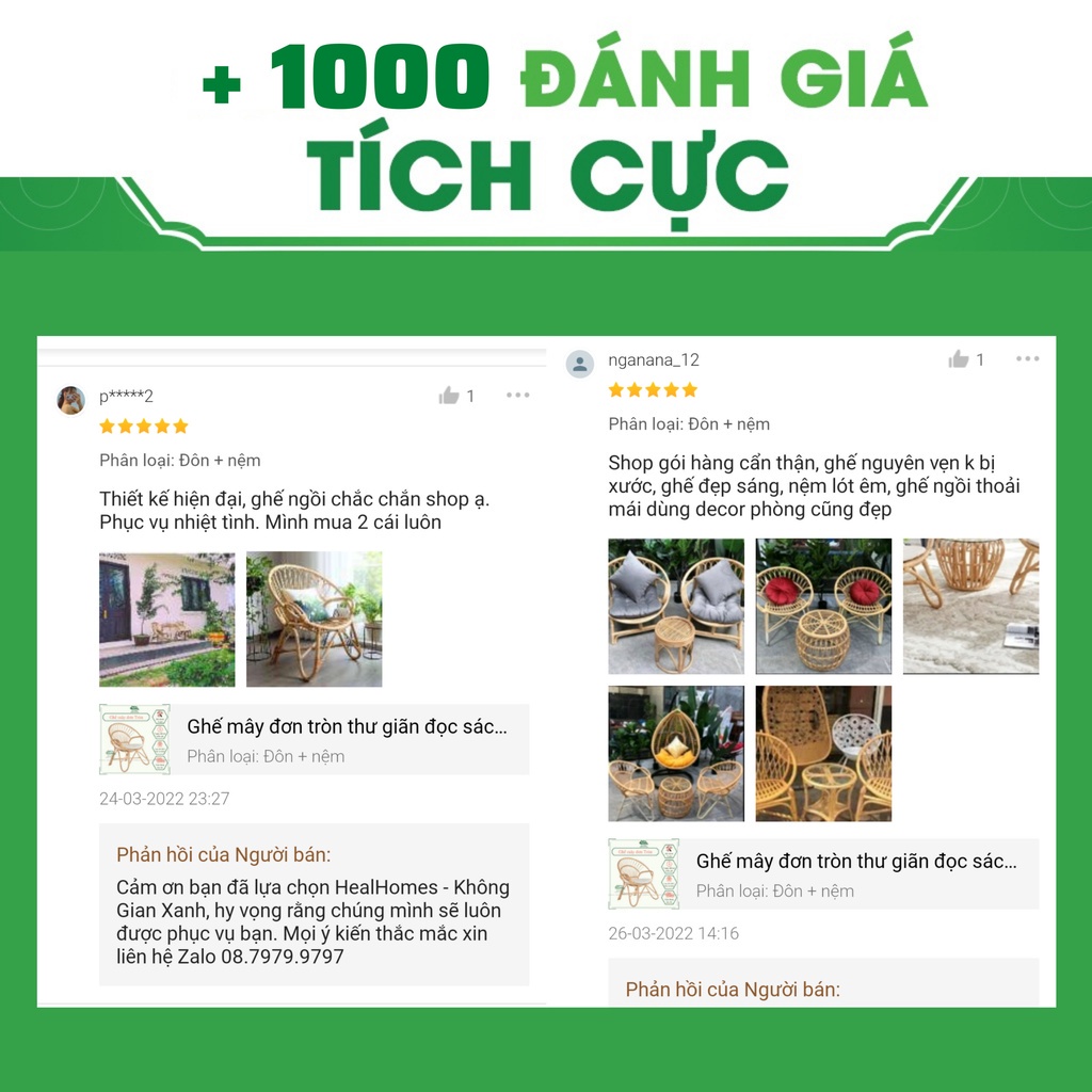 Ghế mây đơn tròn thư giãn đọc sách, trang trí phòng khách nghỉ ngơi, decor phòng ngủ, ghế ban công ngoài trời/ Đà Nẵng