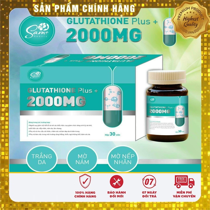 viên uống trắng da glutathione 2000mg glu 2000