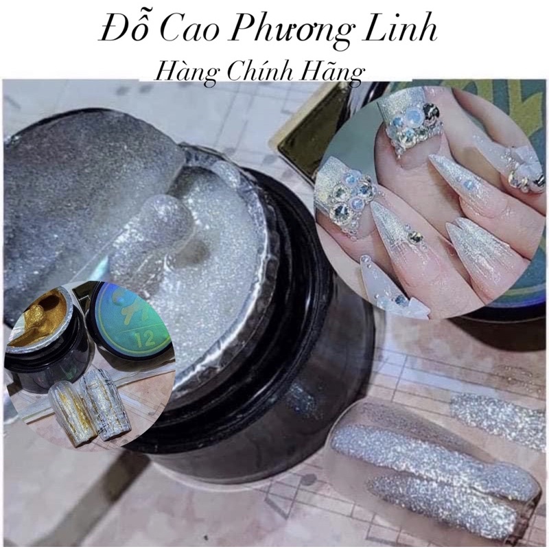 Gel vẽ nail , gel nhũ siêu sáng TiTan tạo hiệu ứng nail TẶNG BẢNG MÀU