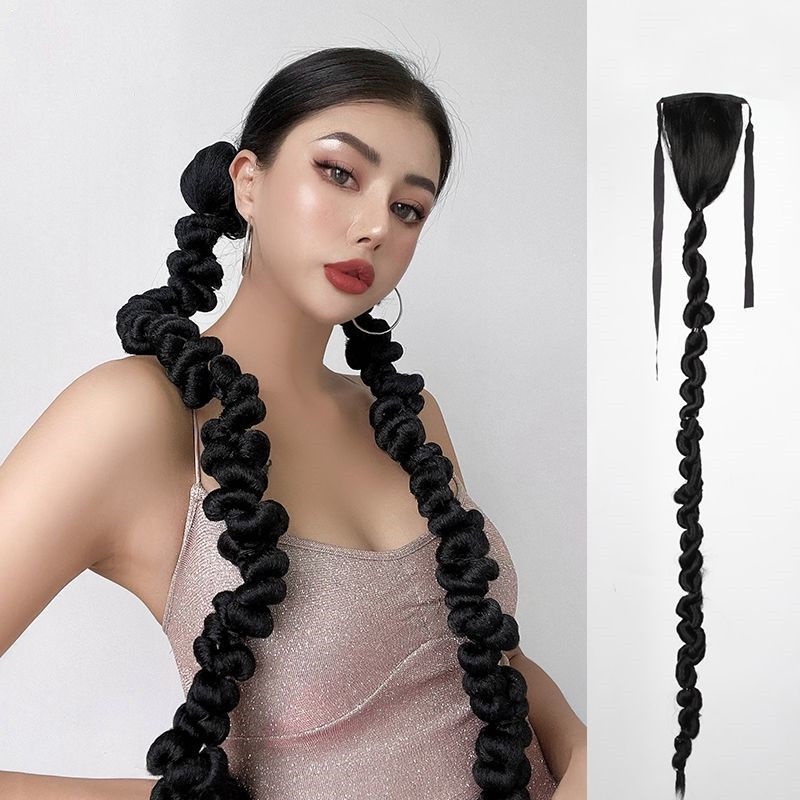 Bán Chạy!Tóc Giả Thắt Bím Đuôi Ngựa Phong Cách Âu Mỹ Cho Nữ