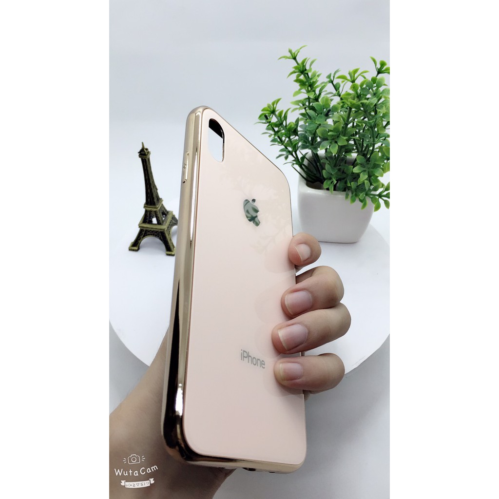 [Xả Hàng] ỐP LƯNG KÍNH IPHONE - Ốp viền dẻo cùng màu Iphone 11 Pro Max xs max X XS xr 8plus 7plus 8 7 6 6plus