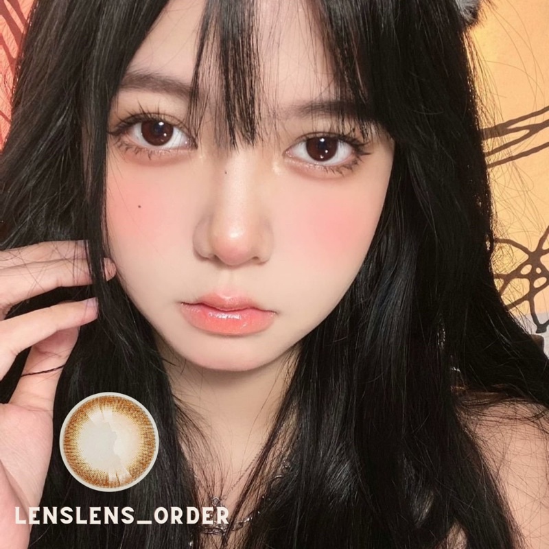 Kính Áp Tròng Lens Mắt Nâu Trong Veo Đủ Độ Cận [Vui Lòng Đặt 2 Chiếc]