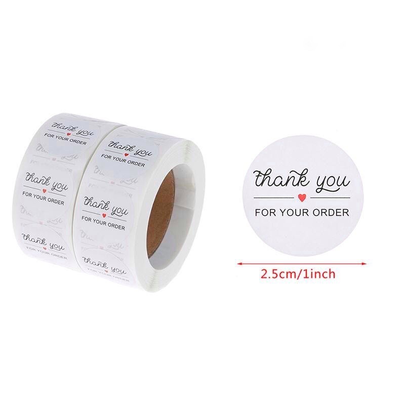 Tem cám ơn, sticker THANK YOU trang trí 500 miếng dán giá rẻ