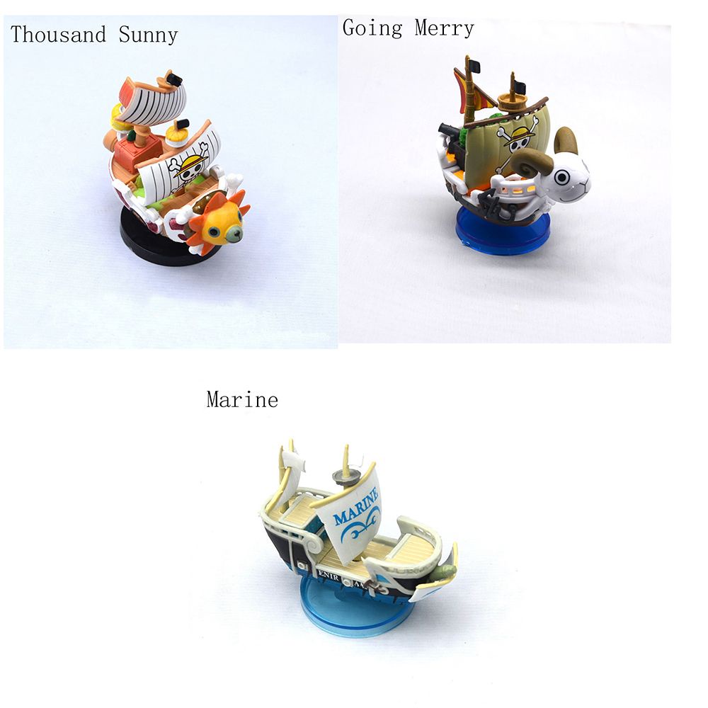 RAINBOW Great Sailing Going Merry Action Figure Manga Collectibles One Piece Ship Thousand Sunny Grand Pirate Lifelike Ship Hot Blooded Marine