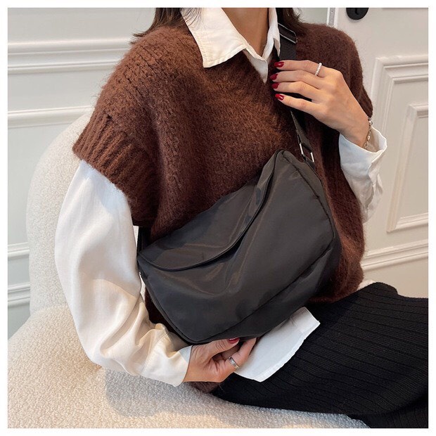 Túi Đeo Chéo Ulzzang Nam Nữ Vải Chống Thấm Nước