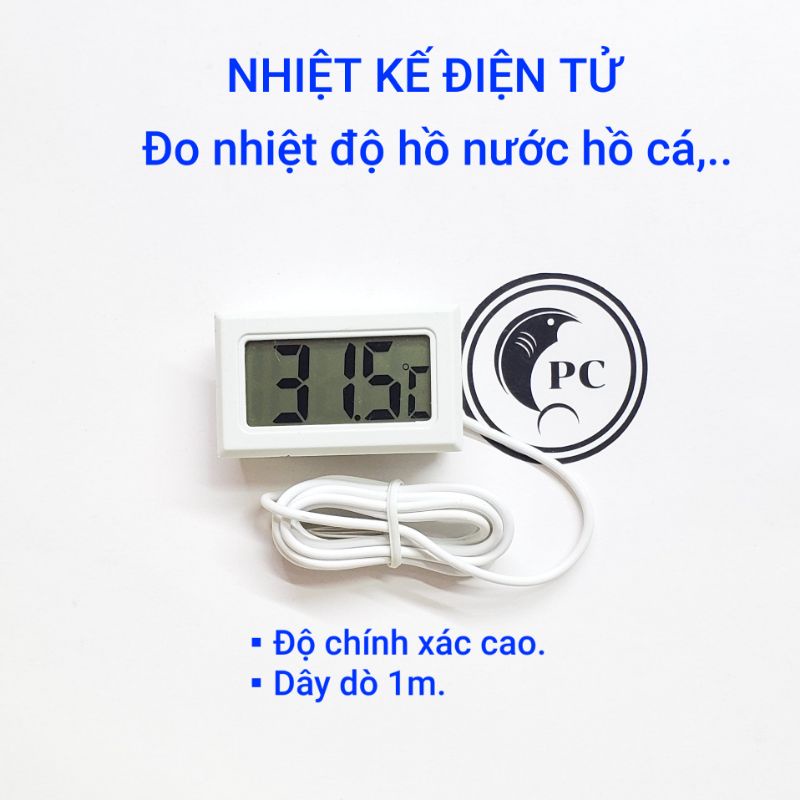 Nhiệt kế điện tử đo nhiệt độ hồ cá tép cảnh thủy sinh