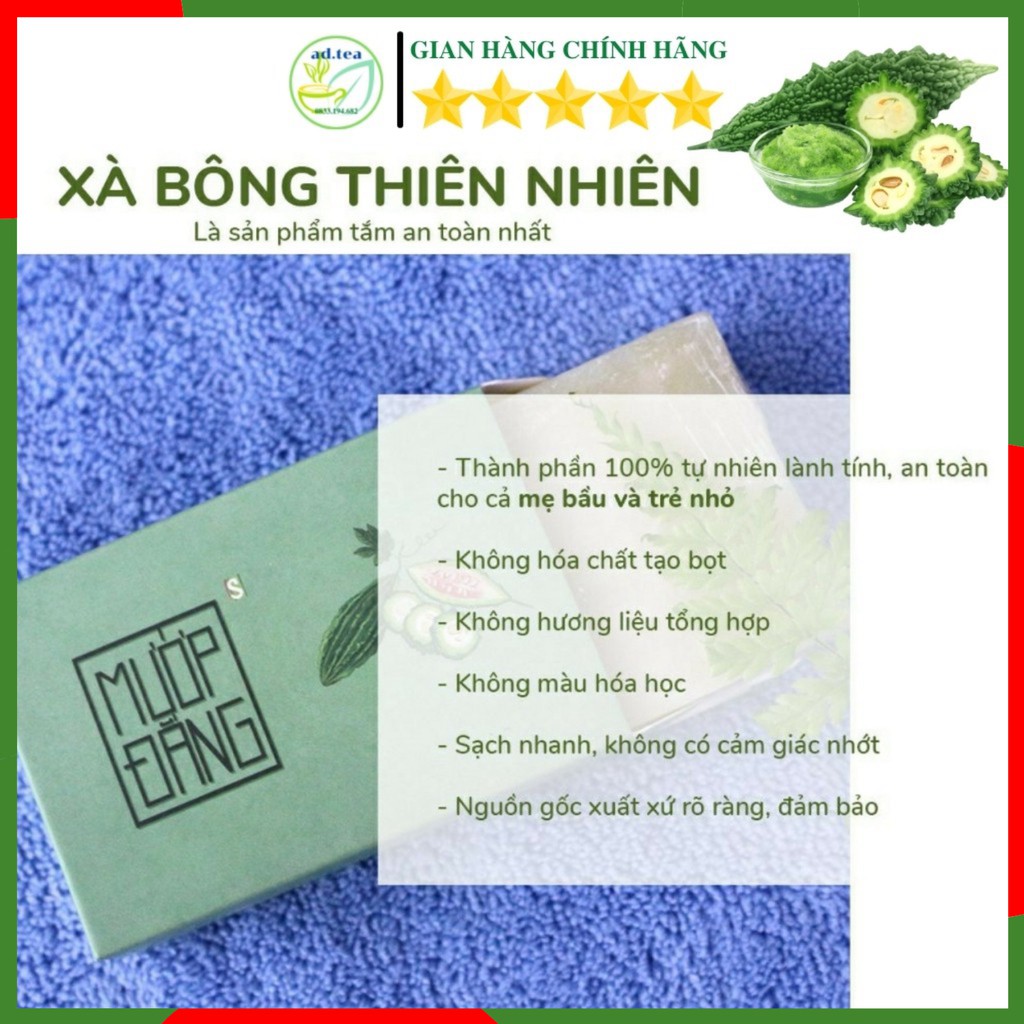 [CHÍNH HÃNG] Xà Phòng, Xà Bông Mướp Đắng, Xà Bông Sinh Dược, Mát Da, Ngừa Mụn Lưng 100gr