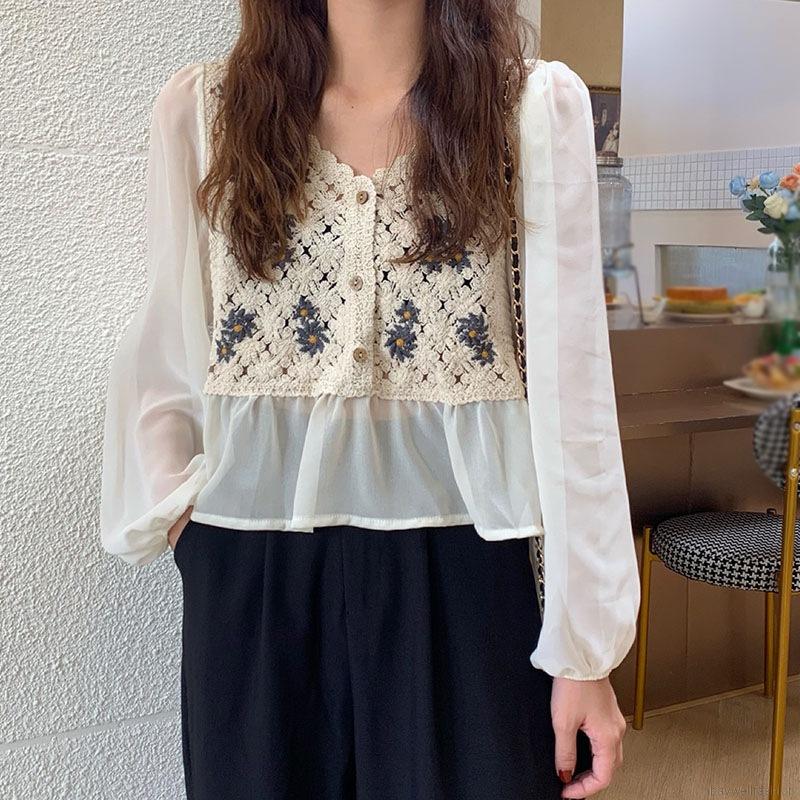  Áo Kiểu Tay Dài Chất Chiffon Thiết Kế Thanh Lịch Nữ Tính | BigBuy360 - bigbuy360.vn