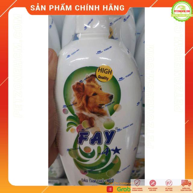 Sữa tắm cho chó Fay 4 sao 300ml|800ml 🔥 FREESHIP 20K 🔥 Dầu tắm Fay chó mèo tác dụng 4 trong 1 | PetZoneHCM