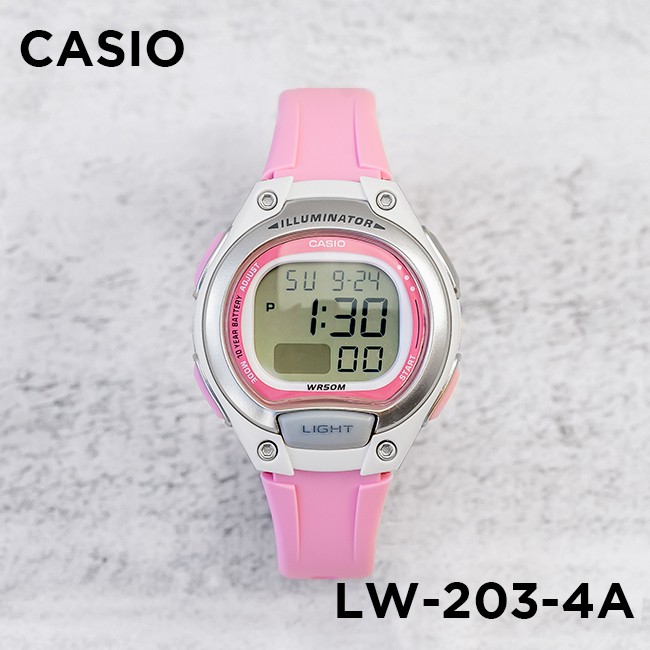 Đồng Hồ Trẻ Em Màu Hồng - Điện Tử Casio LW203