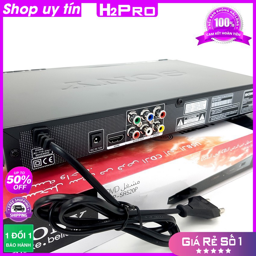 [RẺ VÔ ĐỊCH] Đầu đĩa DVD Sony DVP-SR520P (2020) USB-thẻ nhớ-HDMI, điện 220V-110V-12V, đầu dvd karaoke sony cao cấp (tặng