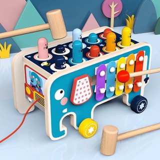 SIÊU RẺ Bộ đồ chơi đập chuột gỗ kết hợp đàn xylophone an toàn cho bé