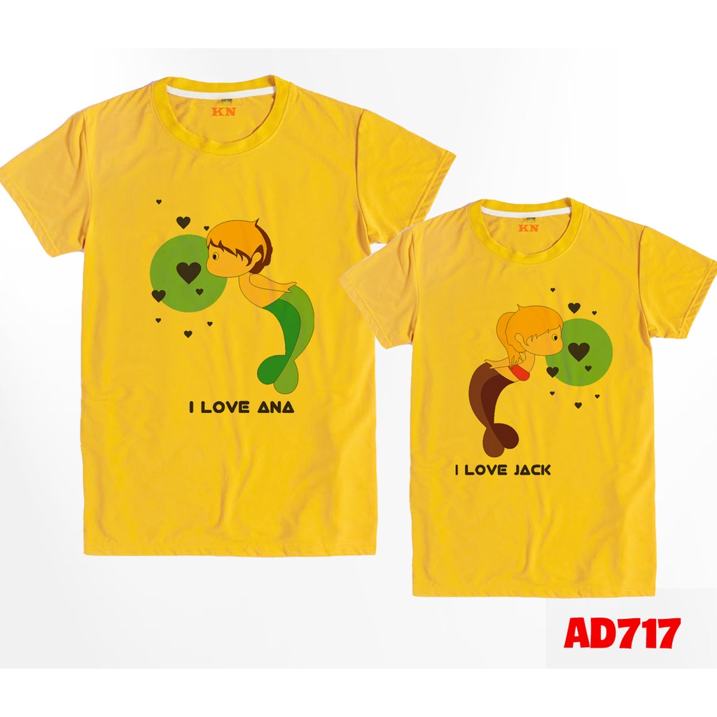 Đồ Đôi Tình Nhân In Tình Nhân Cá Heo (Có Chỉnh Được Tên)  - KTQN TSHIRT AND UNIFORM