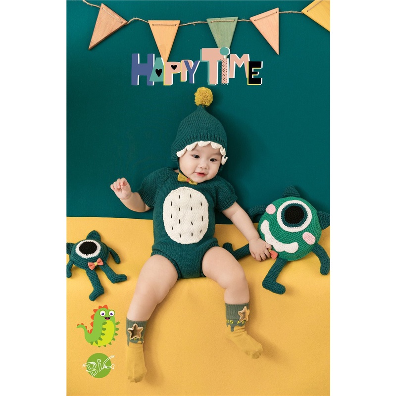 Bộ quần áo len cao cấp để chụp ảnh cho bé 6-12 tháng