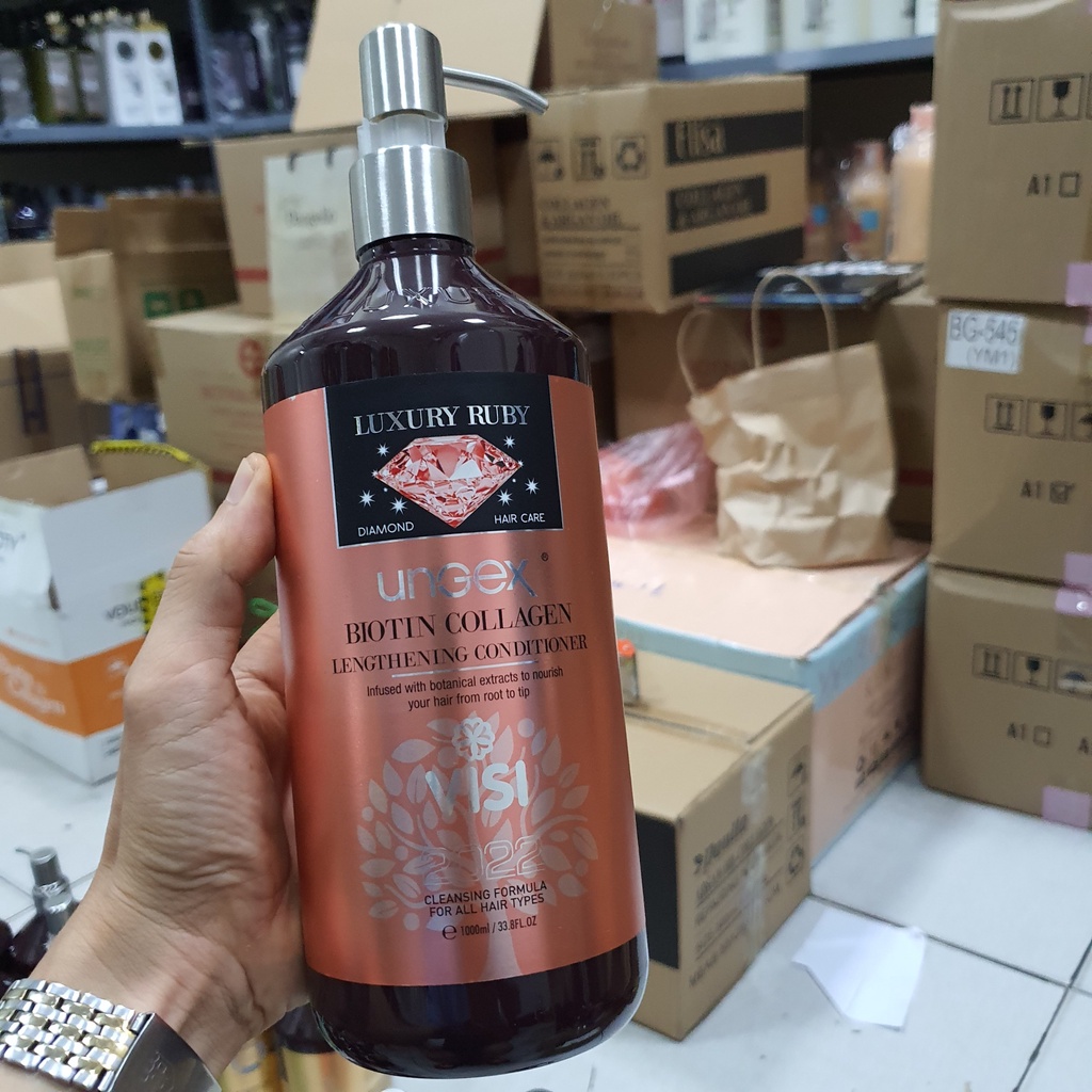 Dầu Gội Xả BIOTIN & COLLAGEN LUXURY RUBY LENGTHENING Perfum - Hương Nước Hoa Đủ 5 Mùi cặp 1000ml hàng chính hãng