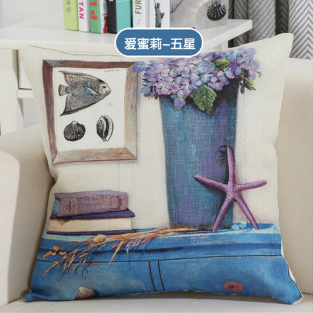 Gối tựa lưng, sofa, trang trí HOA CỎ Sang Trọng vải bố dày dặn