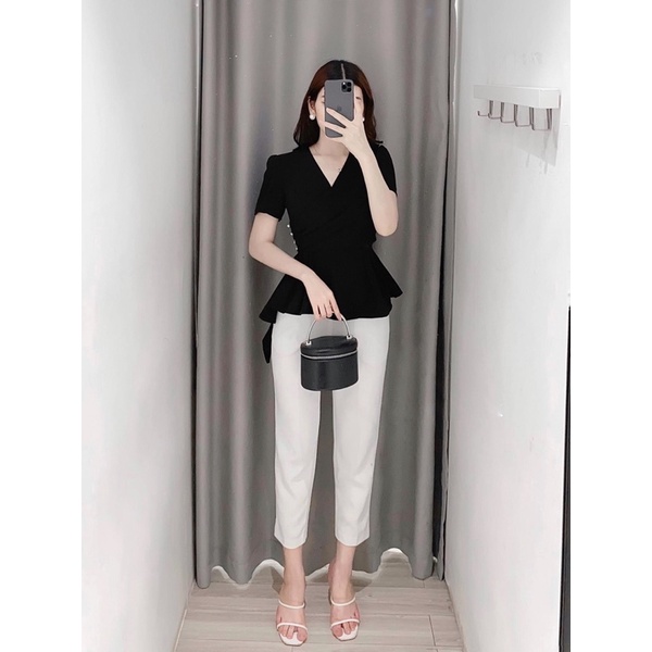 áo kiểu peplum hàn quốc mặc chơi đi làm tôn dáng dễ mặc, chất tuyết mưa mềm mịn tôn dáng A15