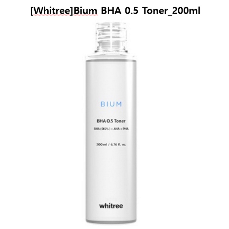 Nước Hoa Hồng Whitree Bium BHA 0.5 Toner Tẩy Da Chết Dịu Nhẹ Se Khít Lỗ Chân Lông 200ml