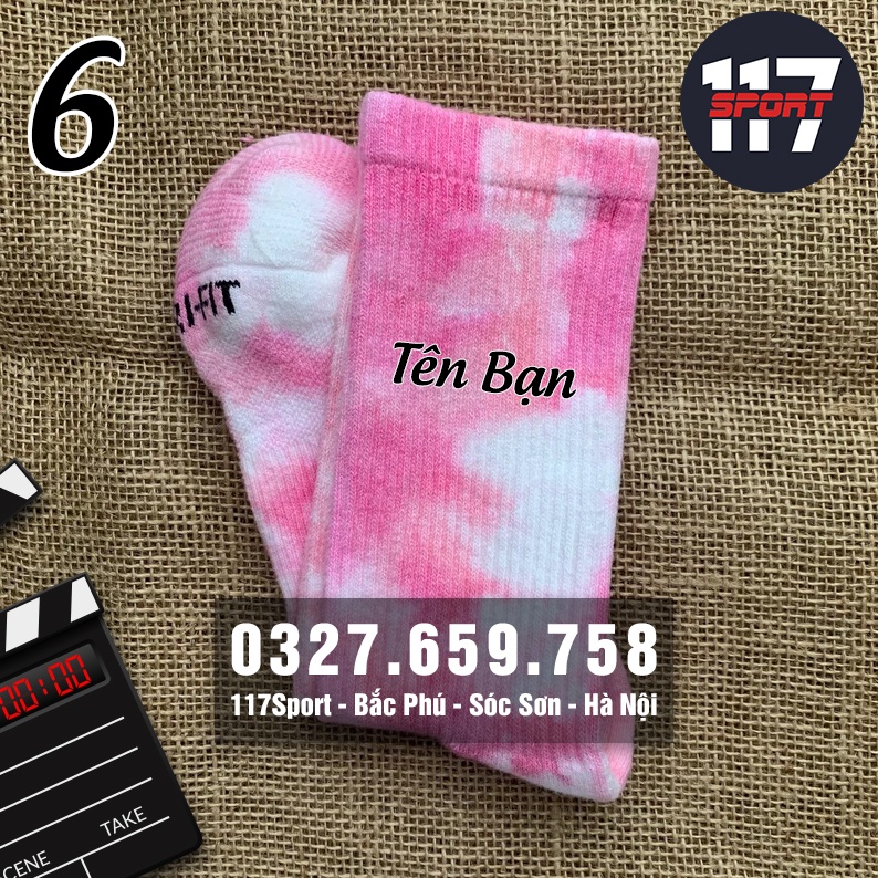 Tất Vớ Cao Cổ Tie Dye In Tên Theo Yêu Cầu | Freeship Xtra | Tất Vớ Độc Lạ Phong Cách Hàn Quốc V1