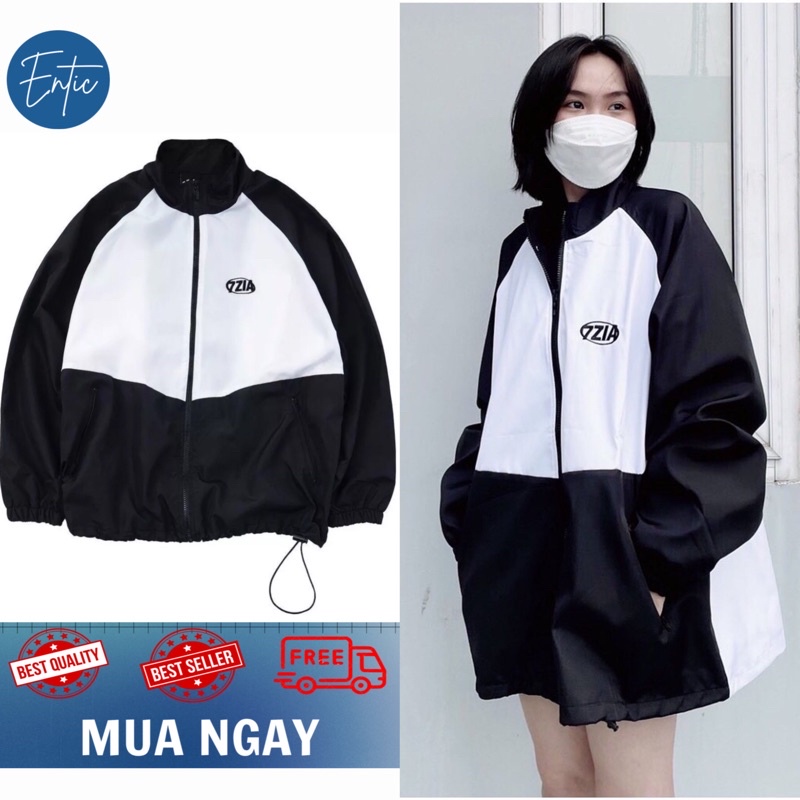 [ Kèm video] Áo Khoác Jackets Dù Mặc Cặp Form Rộng Chữ 7ZIA 2022- Chống Nắng Phong Cách Đường Phố