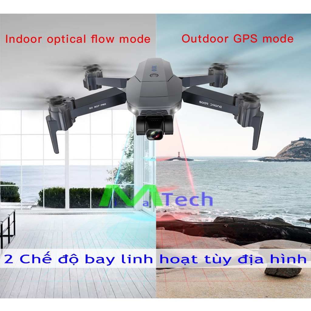 Flycam SG907 PRO GIMBAL 2 Trục GPS Camera Kép Full 4K HD Có GPS TẶNG TÚI CHUYÊN DỤNG