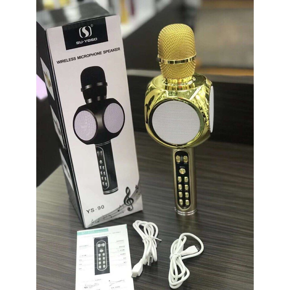 Mic karaoke kèm loa bluetooth , mic bluetooth YS 90, thiết kế vô tinh tế , mic cao cấp, âm thanh sống động cực đỉnh.