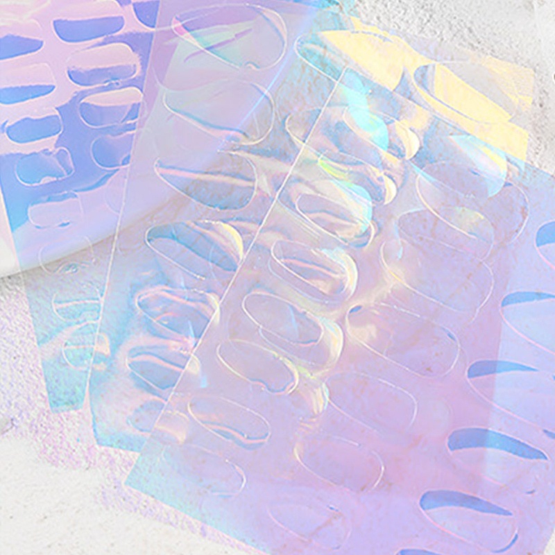 Miếng Dán Trang Trí Móng Tay Mặt Kính Phản Quang Màu Gradient Thời Trang YOUYO