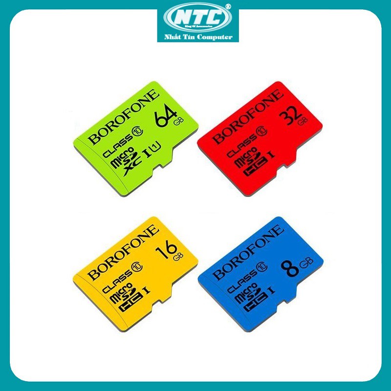 Thẻ nhớ microSDHC Borofone 8GB/ 16GB / 32GB / 64GB C10 U1 90MB/s - Nhất Tín Computer
